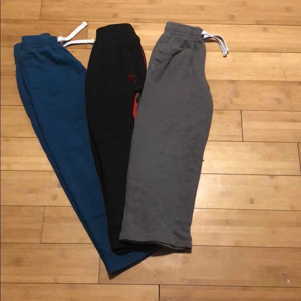 Three pairs of boys sweatpants. All size 6.